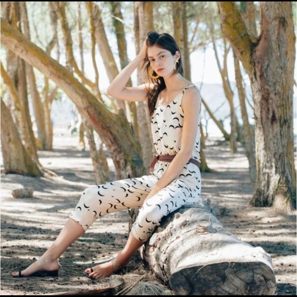 Ava Sky Cream and Black Jumpsuit